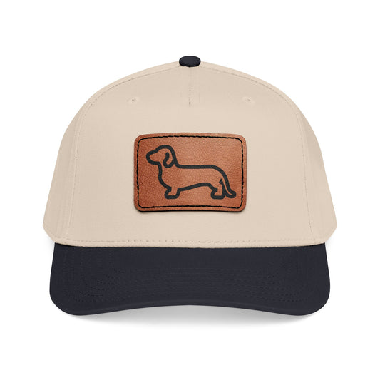 Dachshund Hat - Leather Patch Doxie