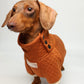 Dachshund Sweater - Rust Quilted Turtleneck Sweater