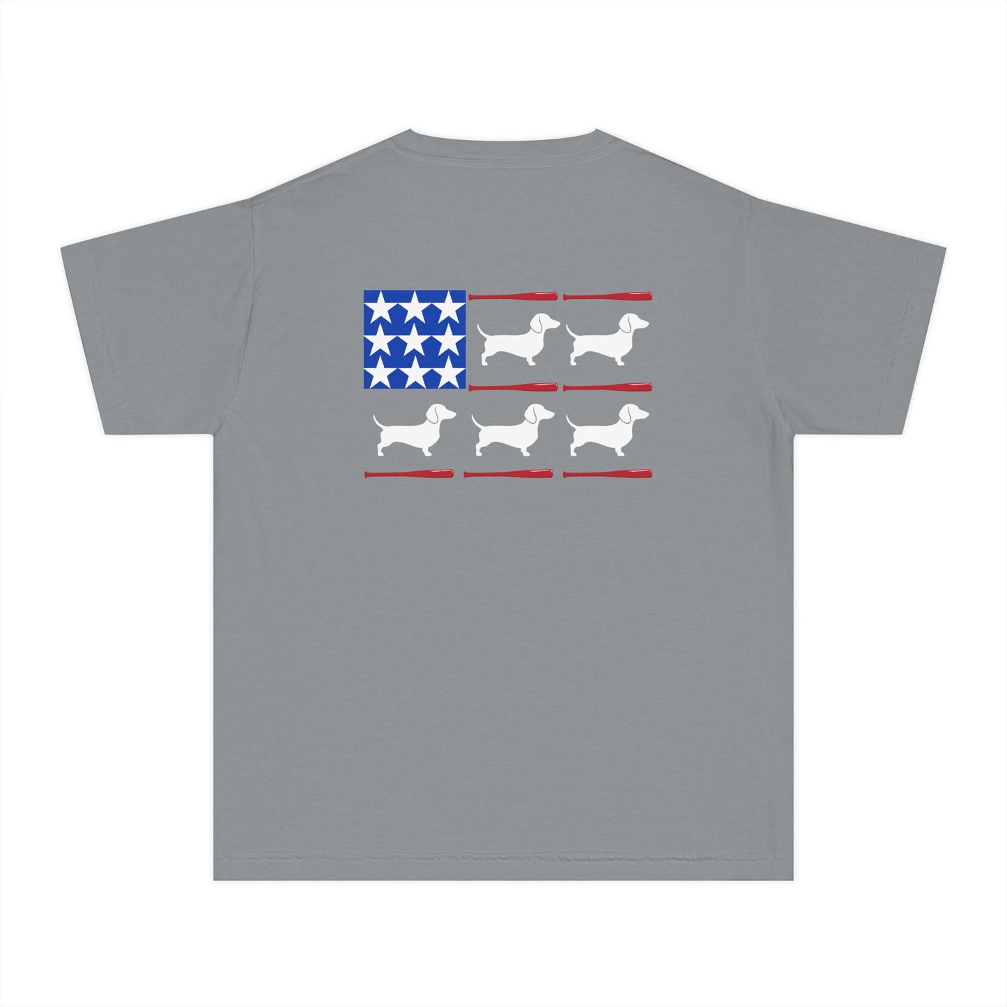 YOUTH Dachshund Tee - USA major league wieners baseball