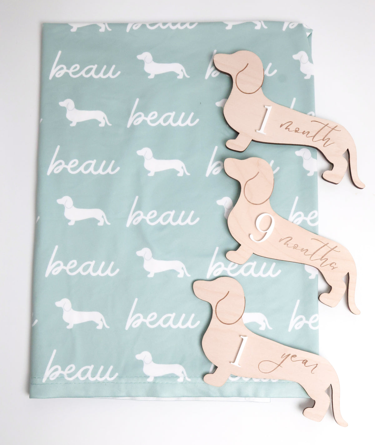 Dachshund Baby Swaddle Blanket - Dachshunds Custom Name