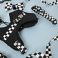 Adjustable Dog Harness - BLACK CHECKERED