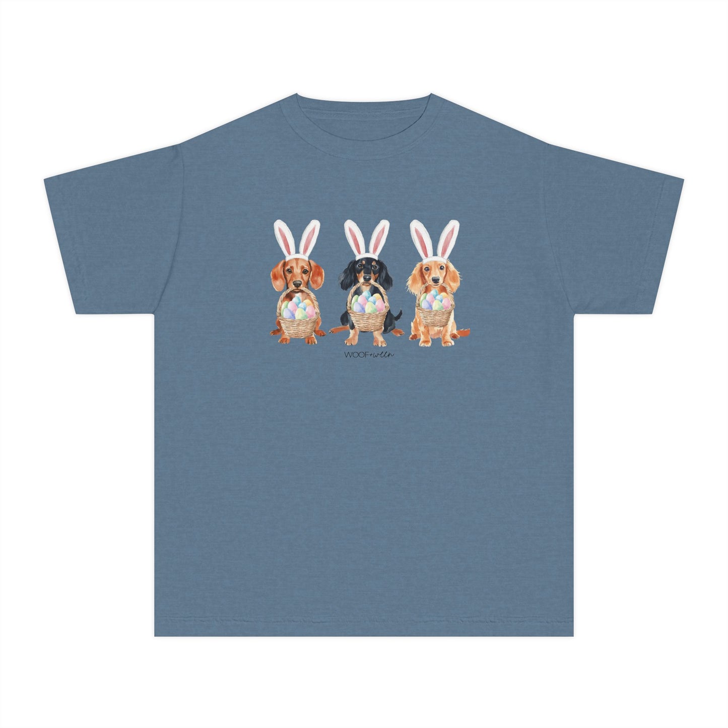 YOUTH Dachshund Tee - easter bunny doxies