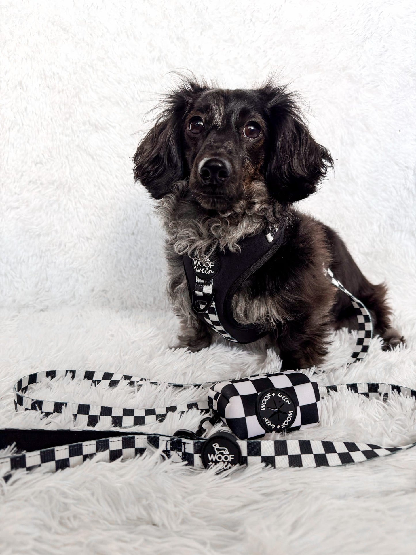 Waste Bag Holder - BLACK CHECKERED