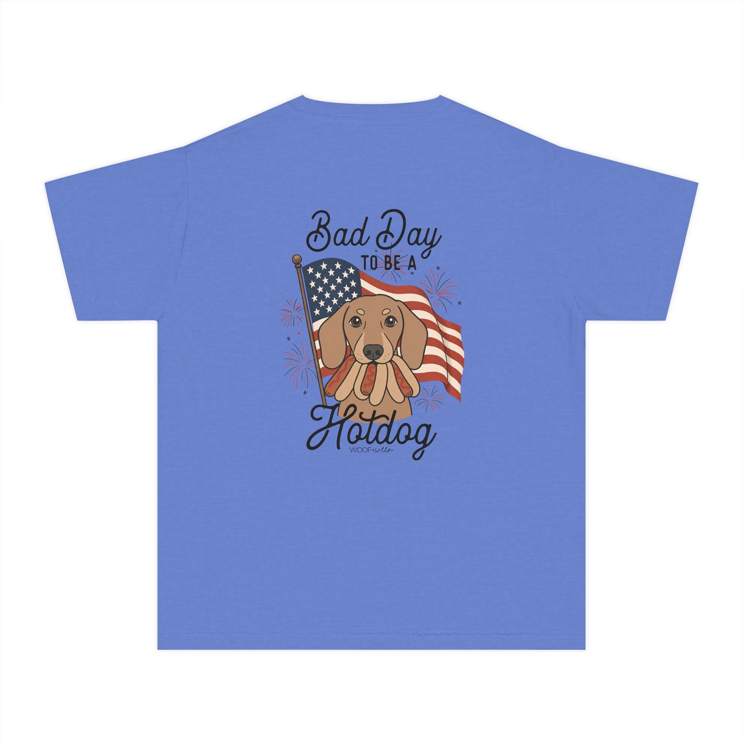 YOUTH Dachshund Tee - bad day to be a hotdog