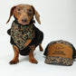 Dachshund Sweater Coat - Black Sherpa Turtleneck Coat