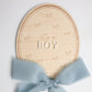 Dachshund Wooden Baby Annoucement - It’s a Boy