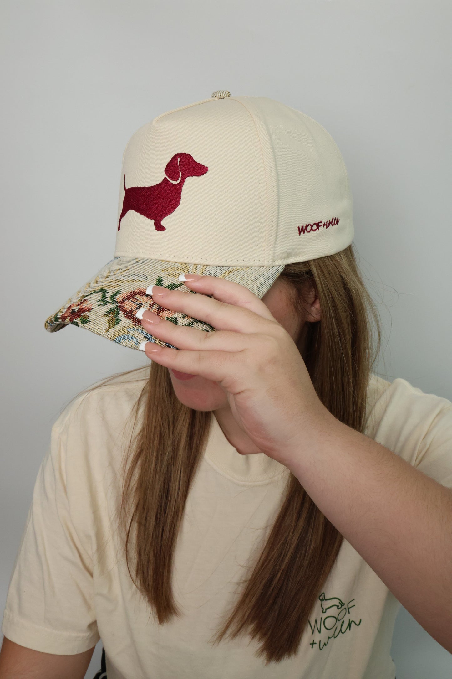 Dachshund Hat - Vintage Floral Doxie