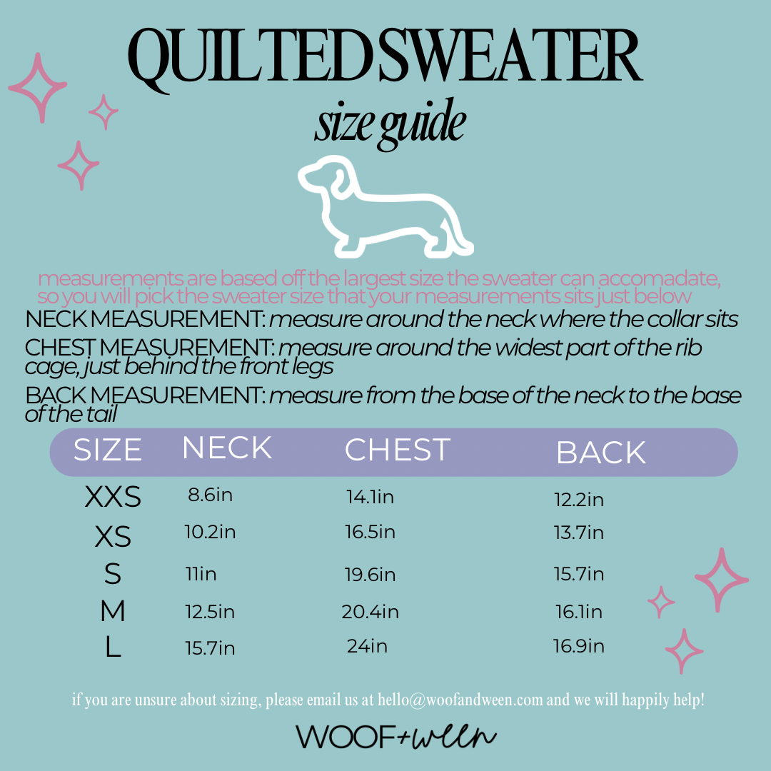 Dachshund Sweater - Chocolate Brown Quilted Turtleneck Sweater