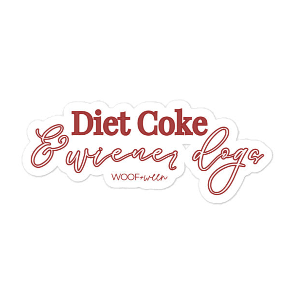 Dachshund Sticker - Diet Coke and Wiener Dogs