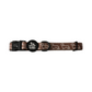 Camel brown dachshund pattern wiener dog collar