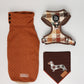 Dachshund Sweater - Rust Quilted Turtleneck Sweater