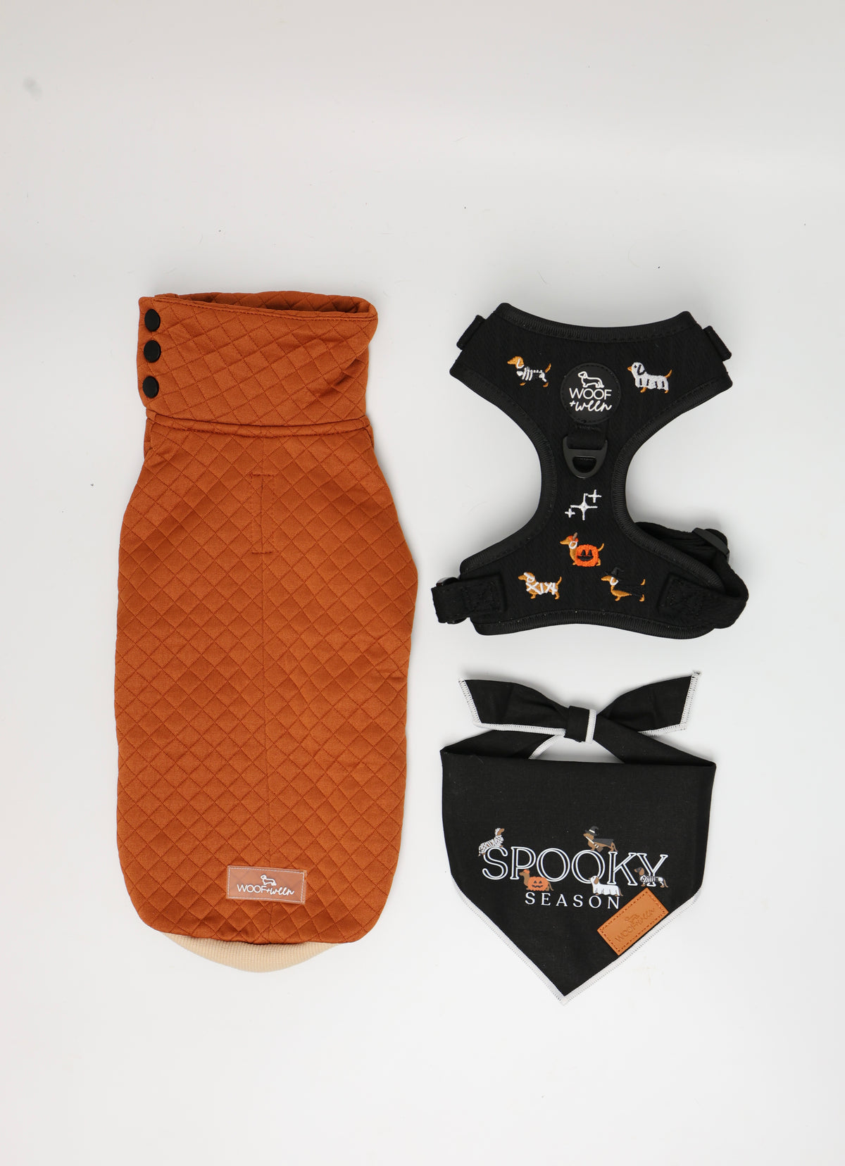 Dachshund Sweater - Rust Quilted Turtleneck Sweater