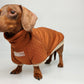 Dachshund Sweater - Rust Quilted Turtleneck Sweater