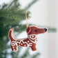 Dachshund gingerbread Christmas ornament