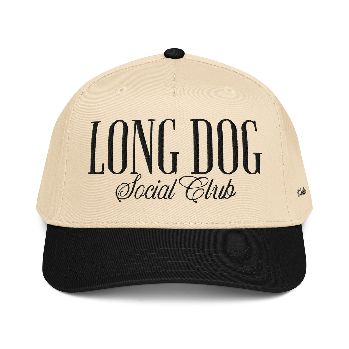 black embroidered dachshund hat long dog social club