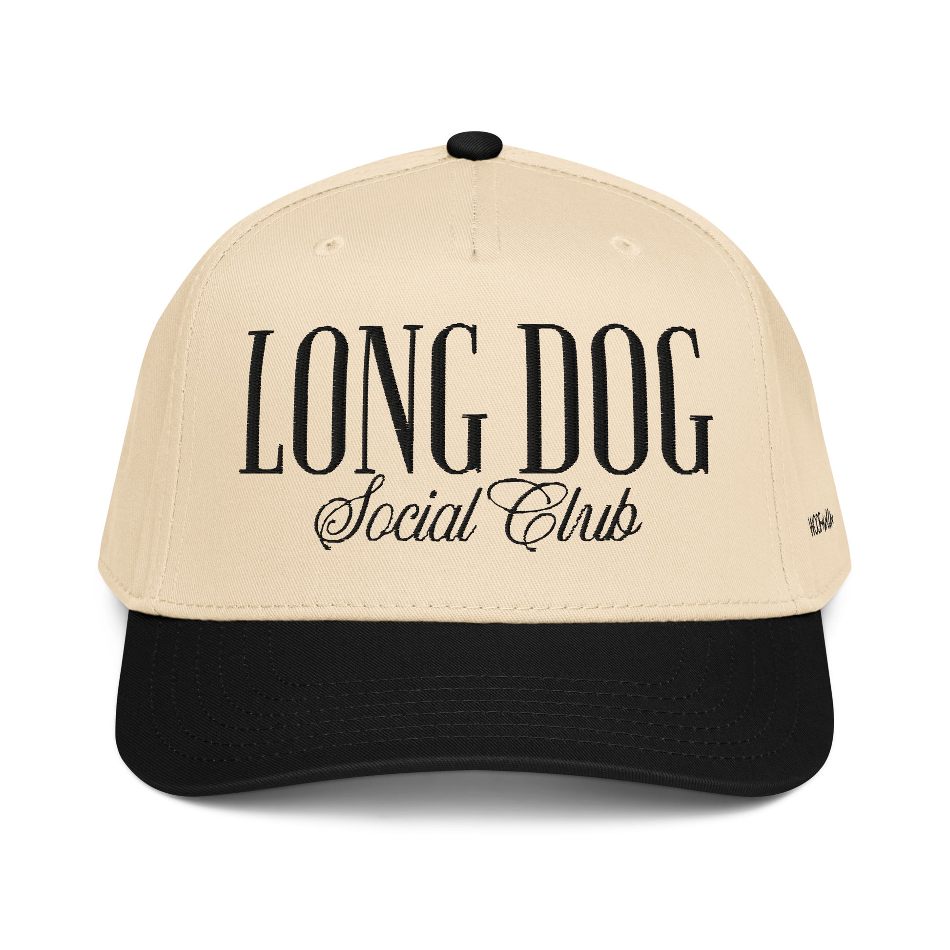 black embroidered dachshund hat long dog social club