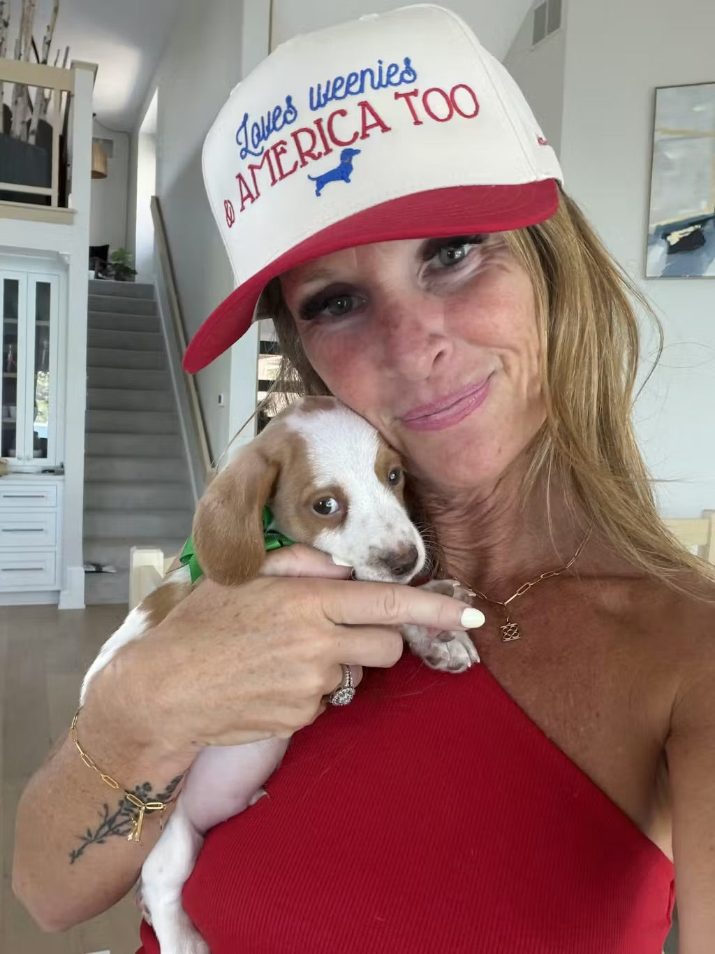 Dachshund Hat - Loves weenies and America too
