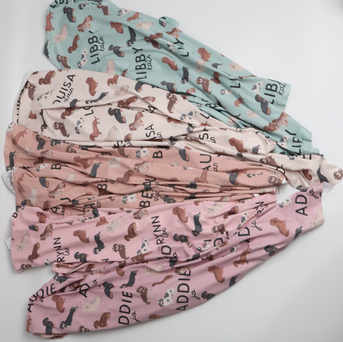 Dachshund Baby Swaddle Blanket - Dachshunds Custom Name