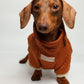 Dachshund Sweater - Rust Quilted Turtleneck Sweater