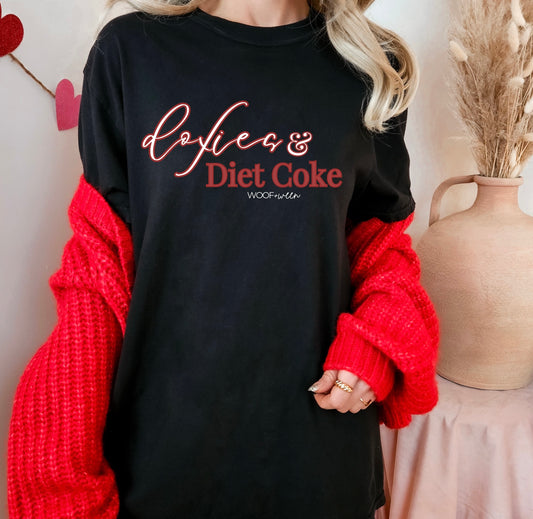 doxies and diet coke black tshirt