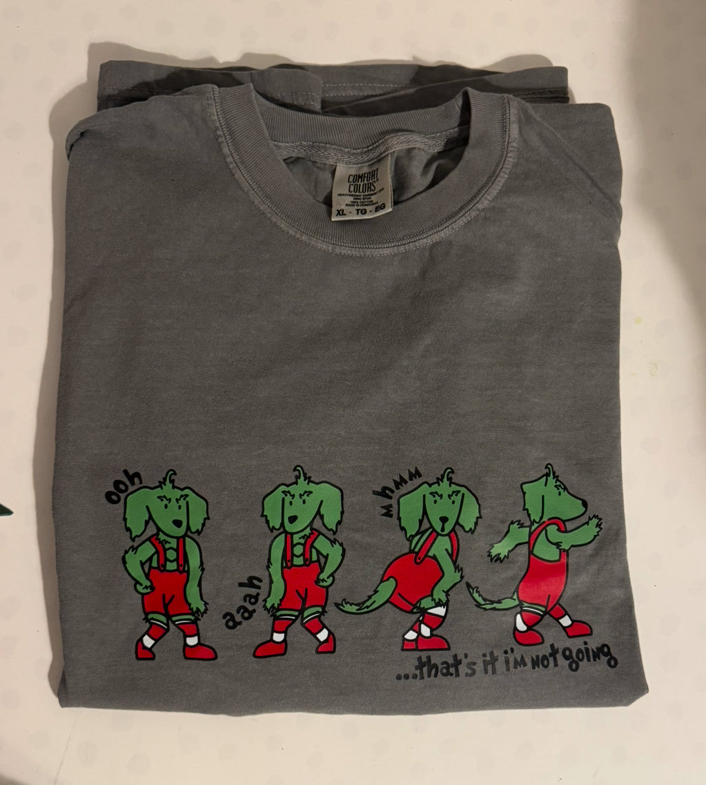 SAMPLE SALE - size XL - LONG SLEEVE Doxie Grinch tee