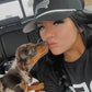 Dachshund Rope Hat - Black checkered doxie