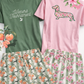 Women’s Pajama Shorts - Azalea Doxies - Thin Lightweight Silklike