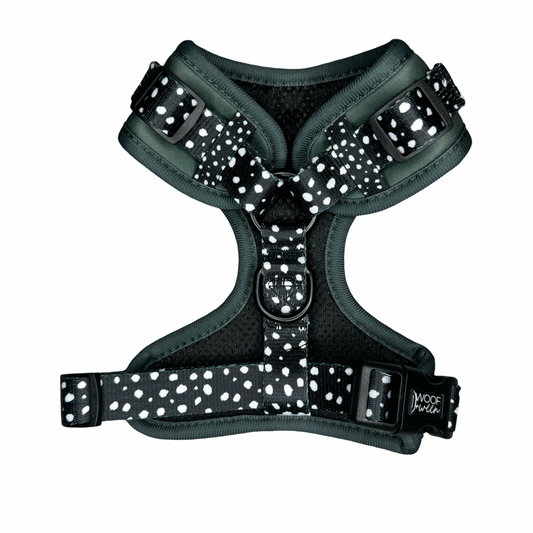 Adjustable Dog Harness - EVERGREEN POLKA DOT