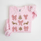 Sweatshirt - PINK DACHSHUND COQUETTE CHRISTMAS