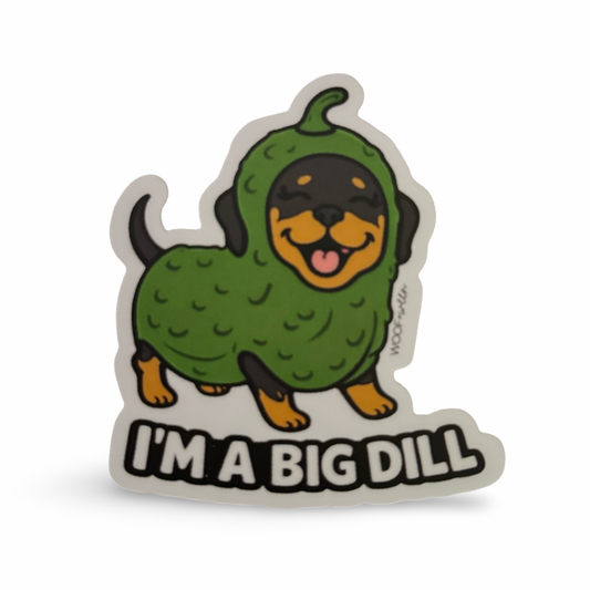Dachshund Sticker - Doxie Pickle I’m a Big Dill