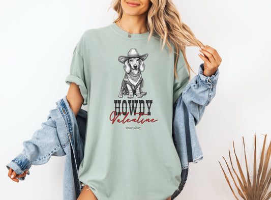 Dachshund Shirt - Howdy Valentine