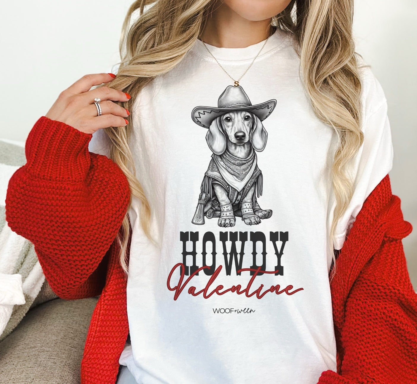 Dachshund Shirt - Howdy Valentine