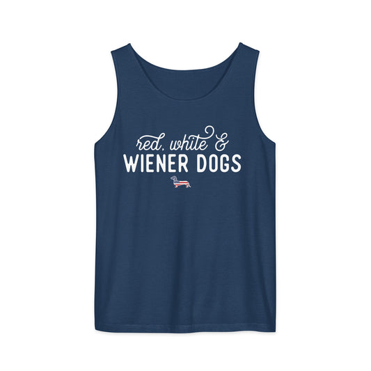 SALE SIZE M - Red White and Wiener Dogs Tank