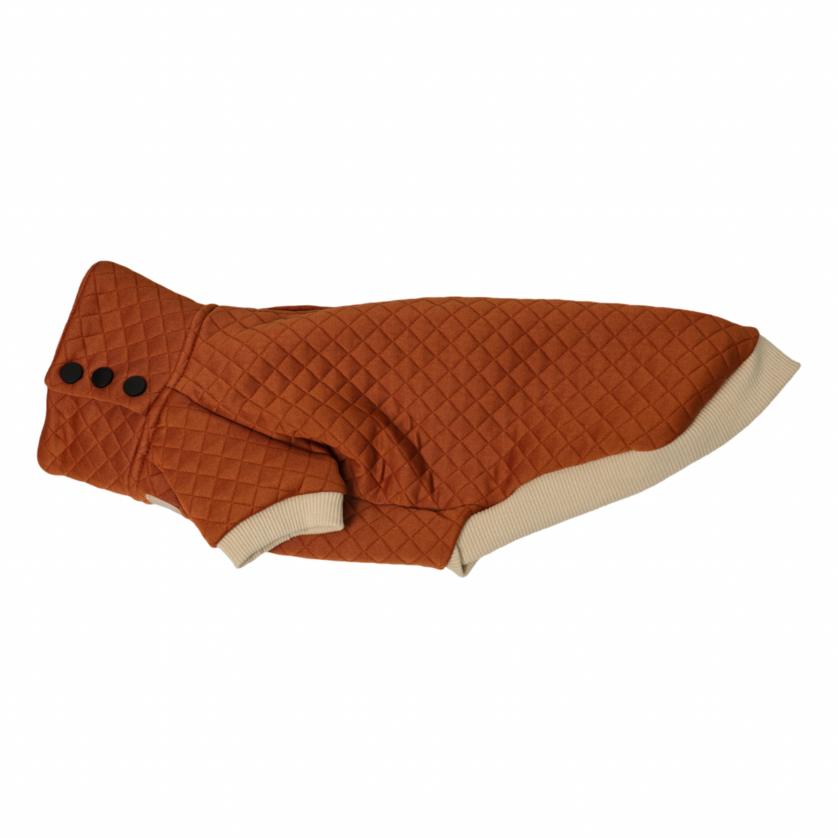 Dachshund Sweater - Rust Quilted Turtleneck Sweater