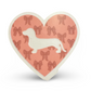 Dachshund Sticker - Pink Coquette Doxie Heart - TRANSPARENT