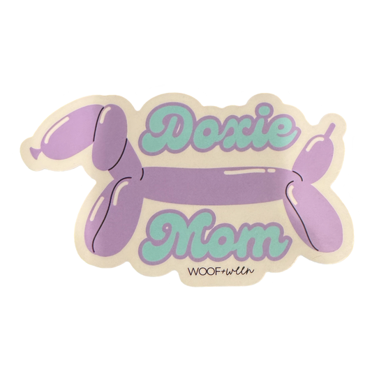 Dachshund Bumper Sticker - Doxie Mom Balloon Dog