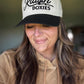 Raisin doxies embroidered ball cap worn by customer
