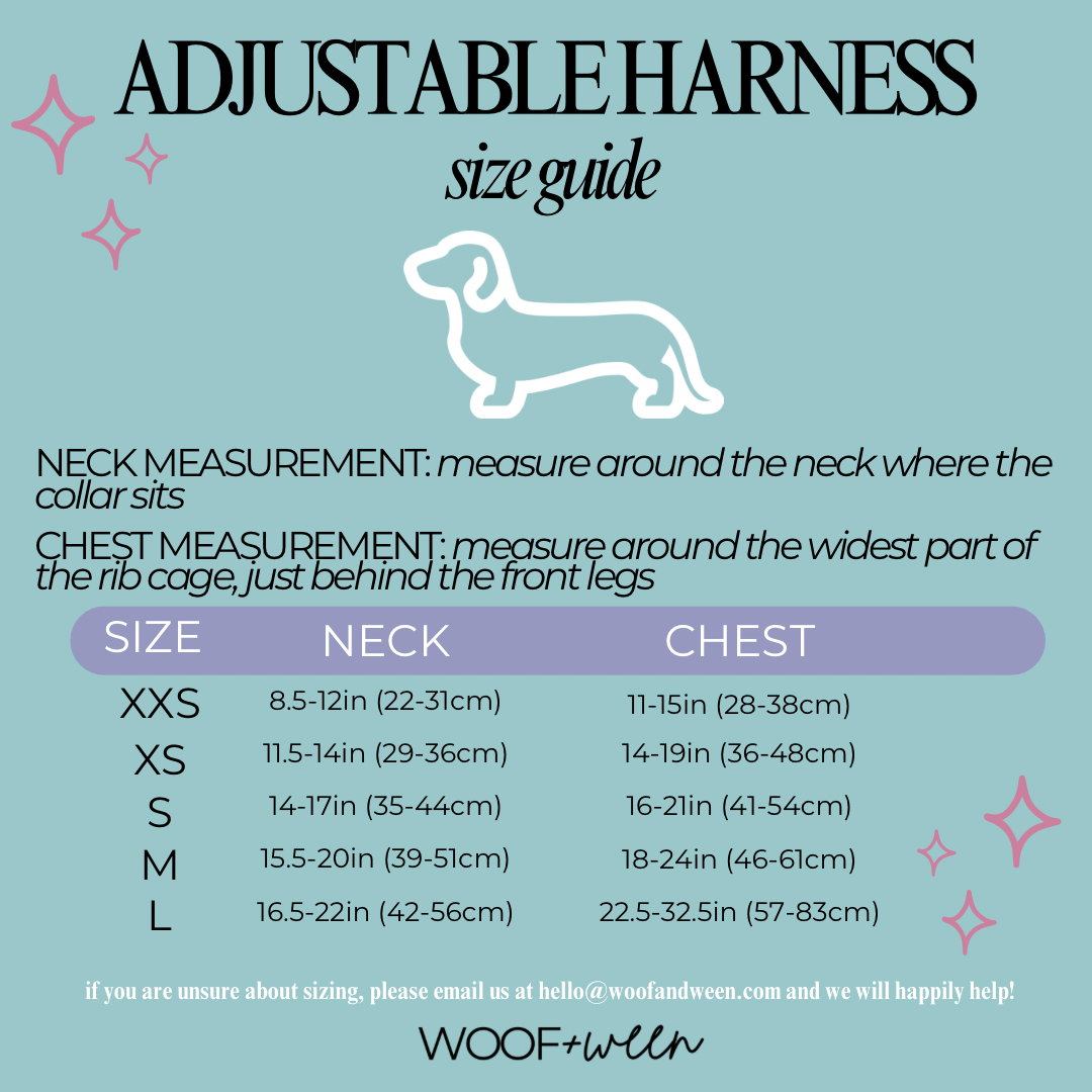 Dachshund Adjustable Harness - WHIMSICAL WEENS