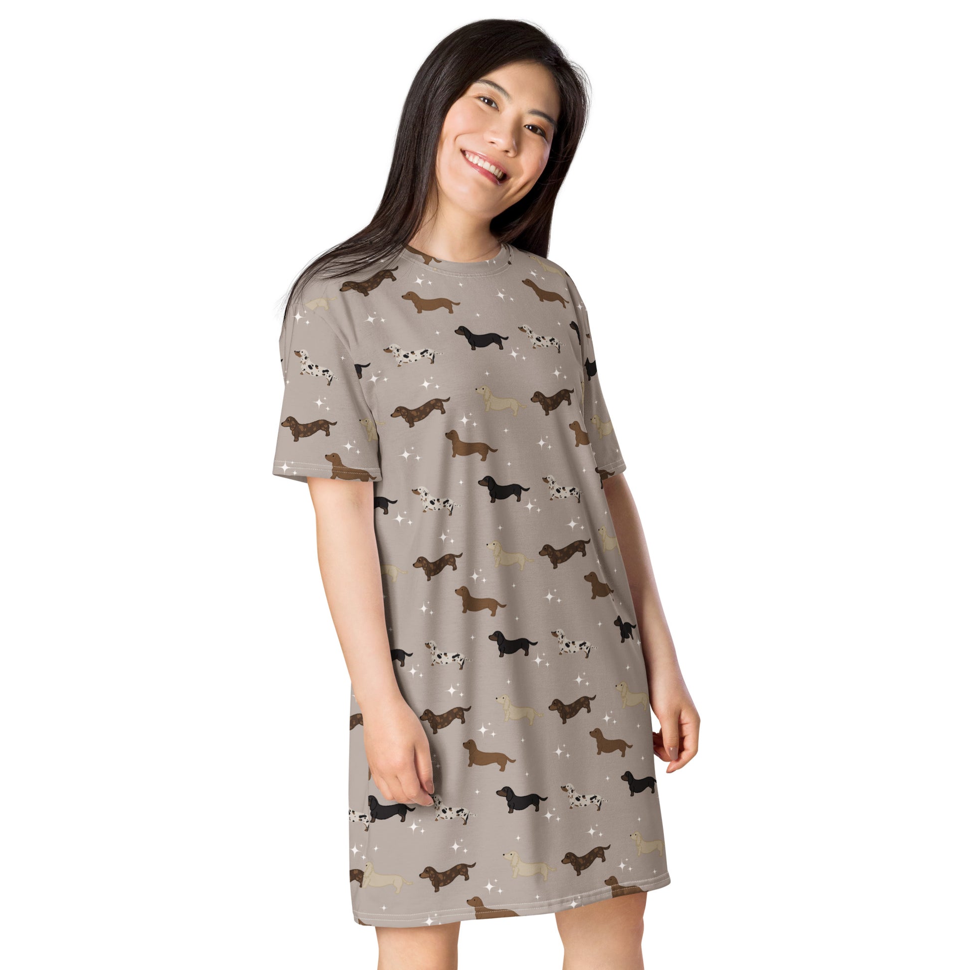 Dachshund Pajama Mumu Dress - WHIMSICAL WEENS WOOF + WEEN Dachshund Pajama Mumu Dress - WHIMSICAL WEENS WOOF + WEEN