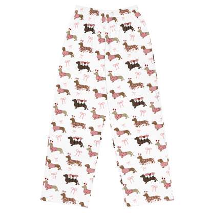 valentines dachshund pajama pants