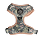 blue and tan floral woof+ween adjustable dog harness