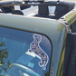 Black Duck Camo dachshund bumper sticker close-up