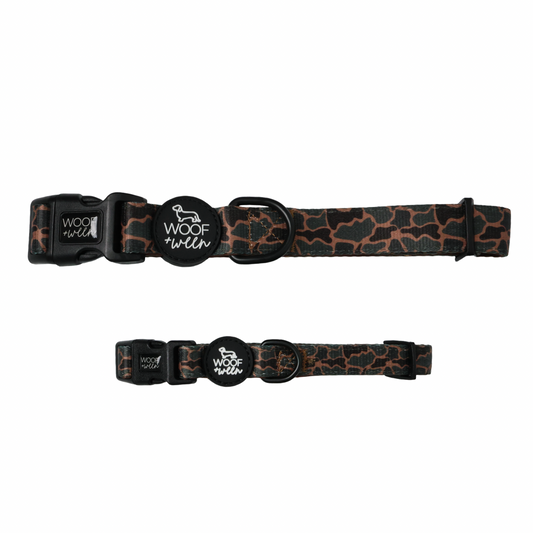 Black Duck Camo dachshund collar, adjustable doxie collar
