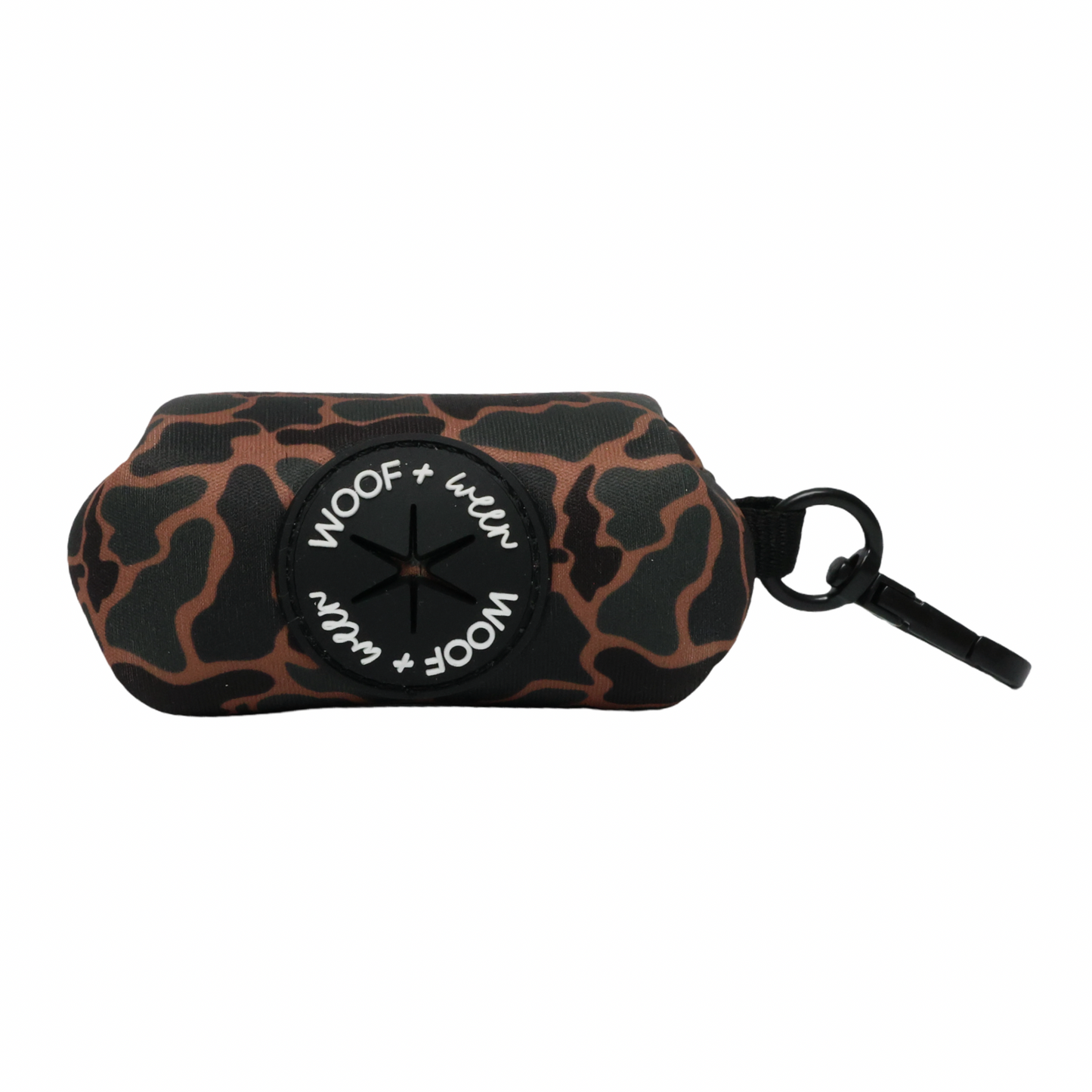 Black Duck Camo dachshund waste bag holder