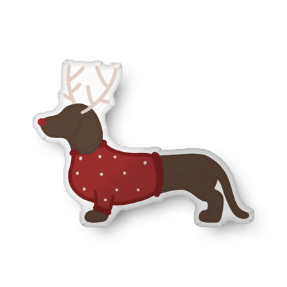 Dachshund Pillow - DACHSHUND REINDEER