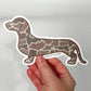 WOOF+WEEN Duck Camo dachshund bumper sticker