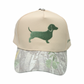 Dachshund embroidered camo trucker hat for doxie lovers
