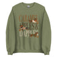 Dachshund Caramel Apples and Dapple Dachshunds crewneck sweatshirt in military green