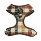 Dachshund wearing Fall Doxie Plaid adjustable harness