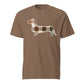 Dachshund Fall Doxie Plaid t-shirt for doxie lovers in espresso brown